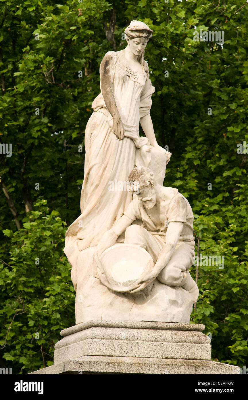 Bendigo Golden Jubilee Statue, Rosalind Gardens. Stock Photo