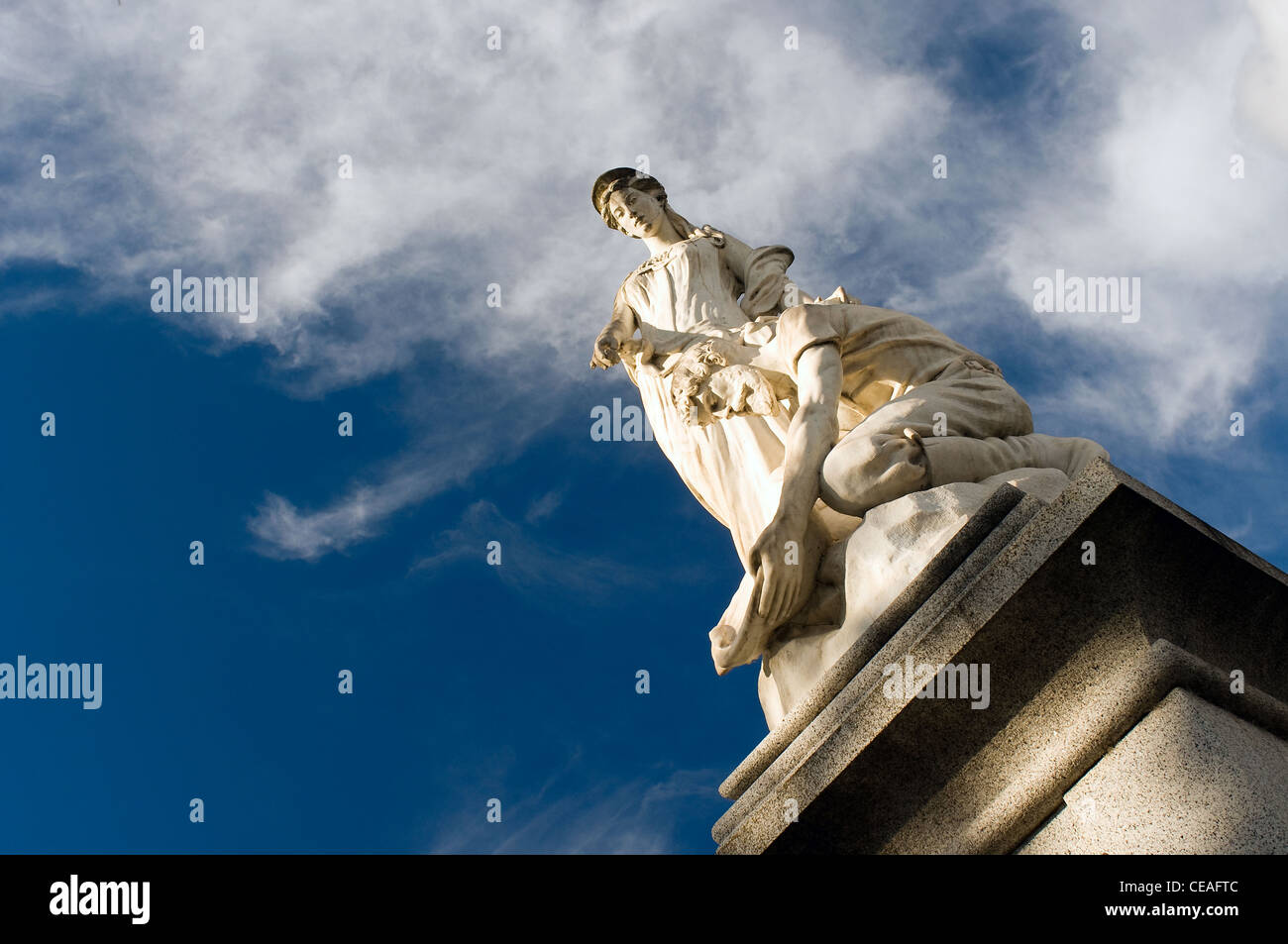 Bendigo Golden Jubilee Statue, Rosalind Gardens. Stock Photo