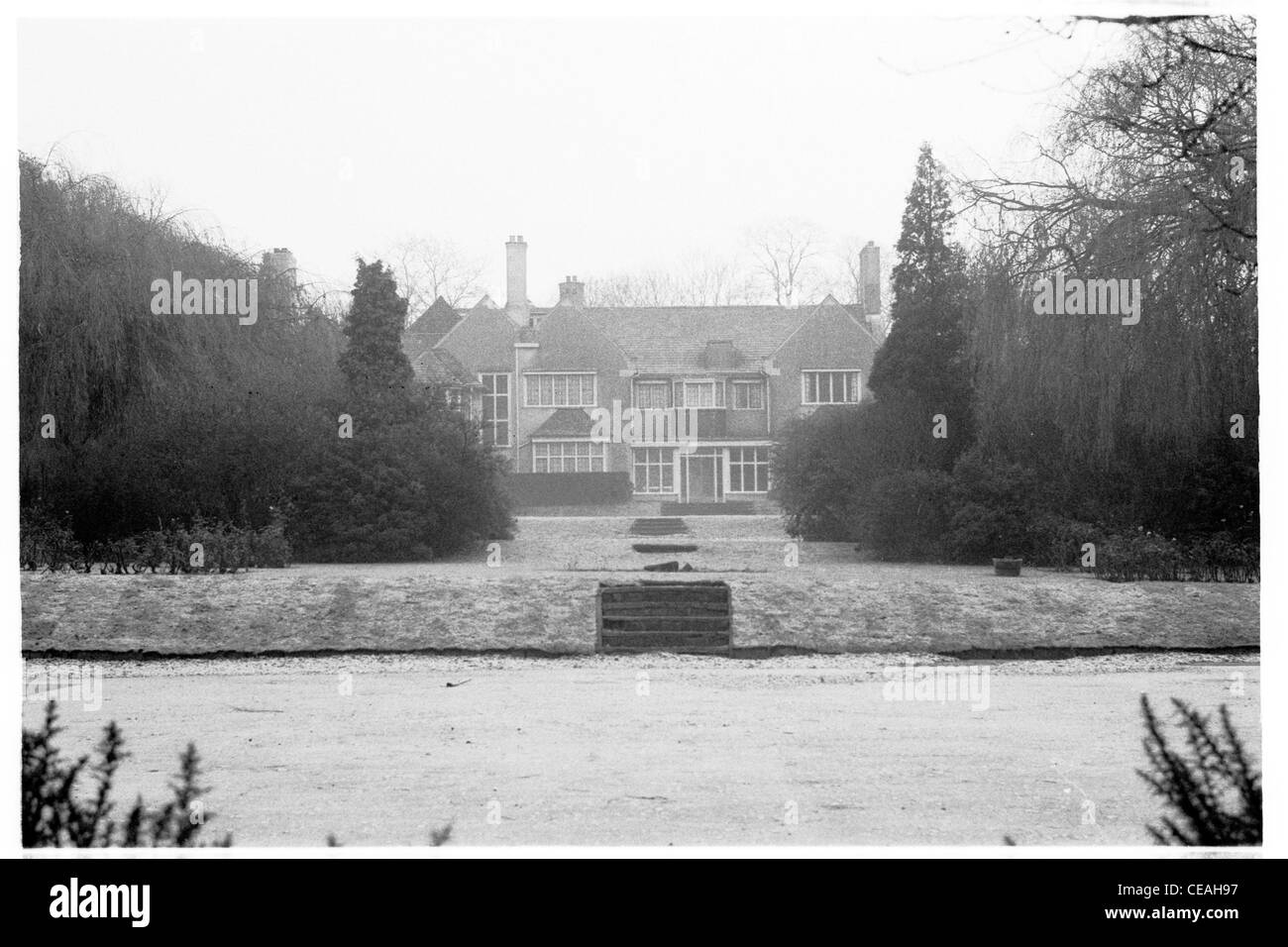 rear gardens of tower house, the ridgeway, enfield, middlesex Stock