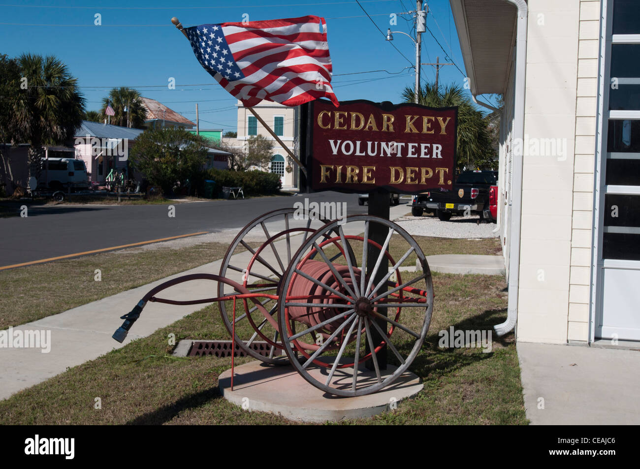 Cedar Key volunteer Fire Department, Florida, United States, USA Stock Photo