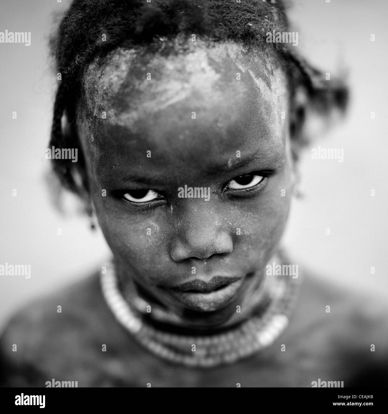 Young Dassanech Girl With Persuasive Look Omo Valley Ethiopia Stock Photo