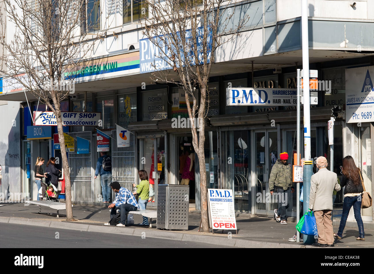 Street scene, Footscray melbourne victoria australia Stock Photo Alamy