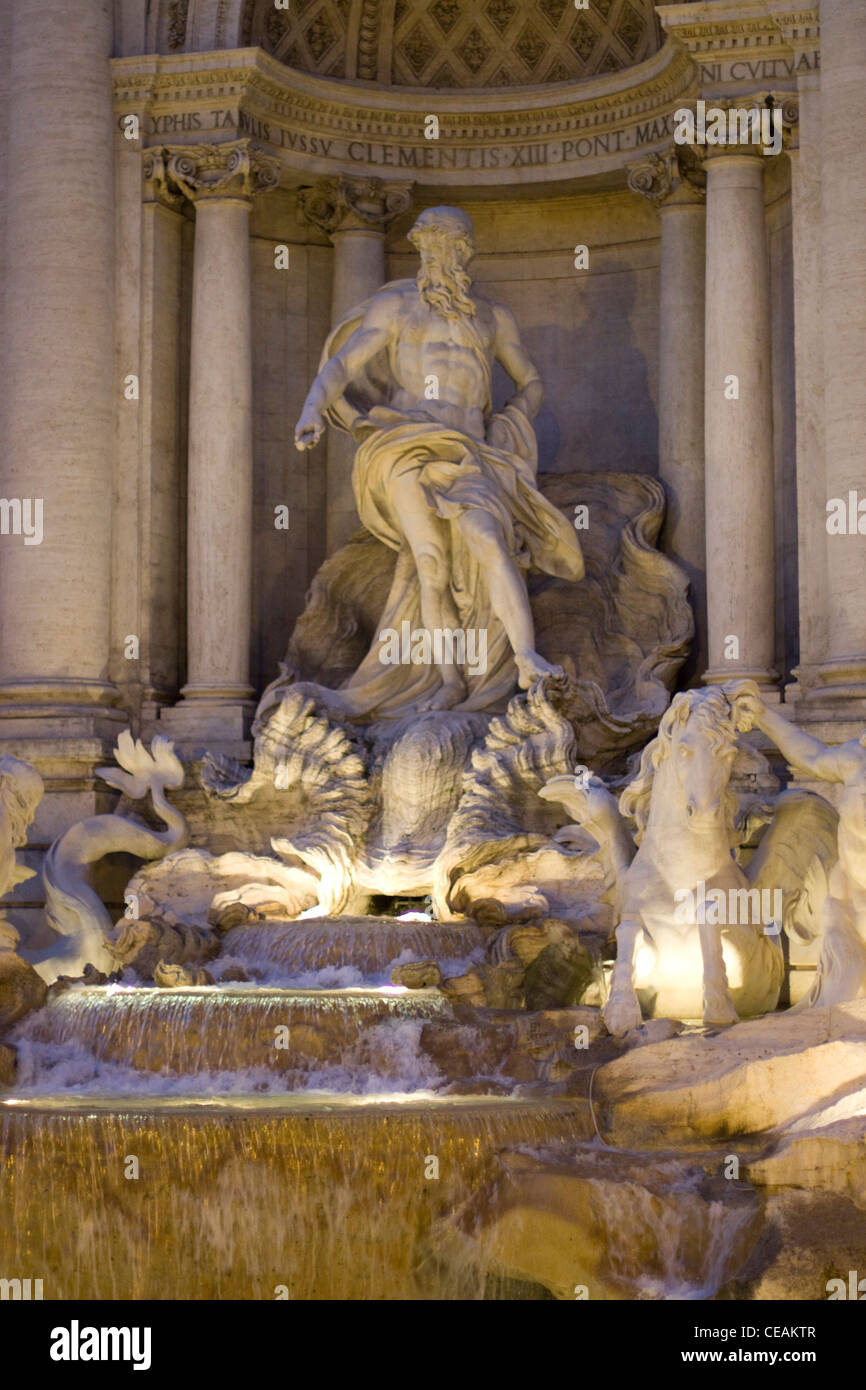 The Trevi Fountain in the Center of Rome Italy The Fontana di Trevi Stock Photo