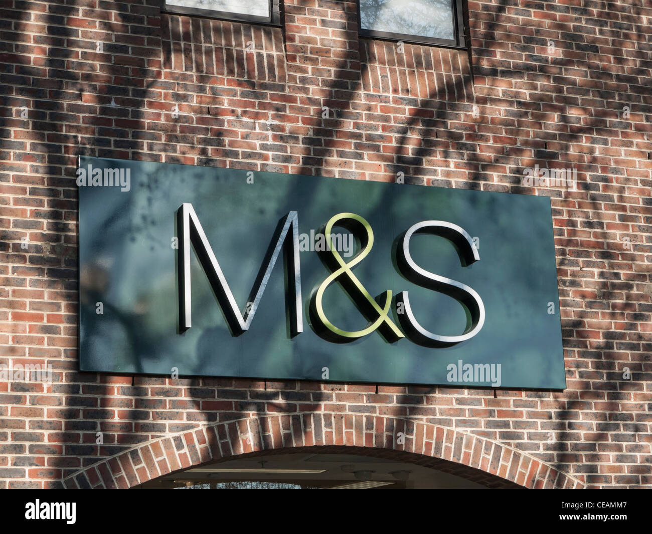 Marks and Spencers sign Stock Photo