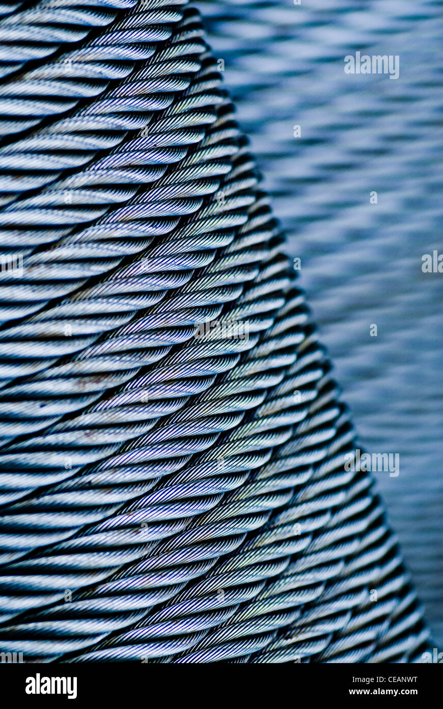 Close-up of steel wire Stock Photo