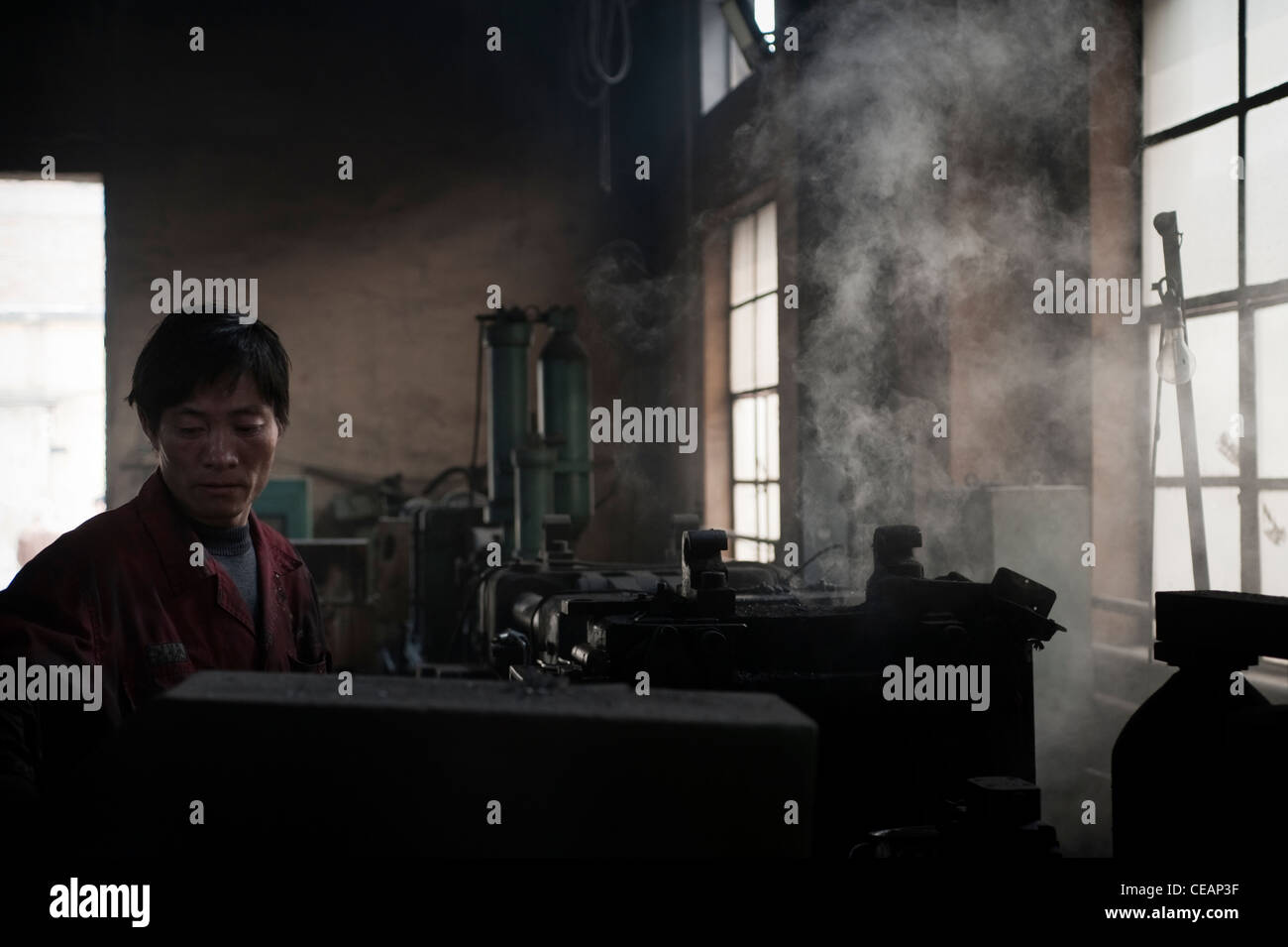 Aluminium foundry, technological industry, Hebei, Province of Hebei, China, Asia. Stock Photo