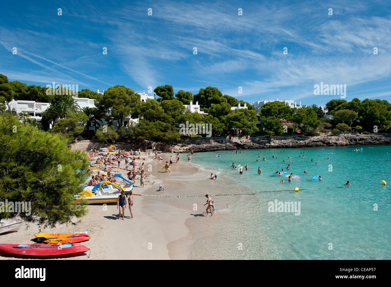 Beach Cala Gran Cala D'Or Mallorca Balearics Spain Stock Photo