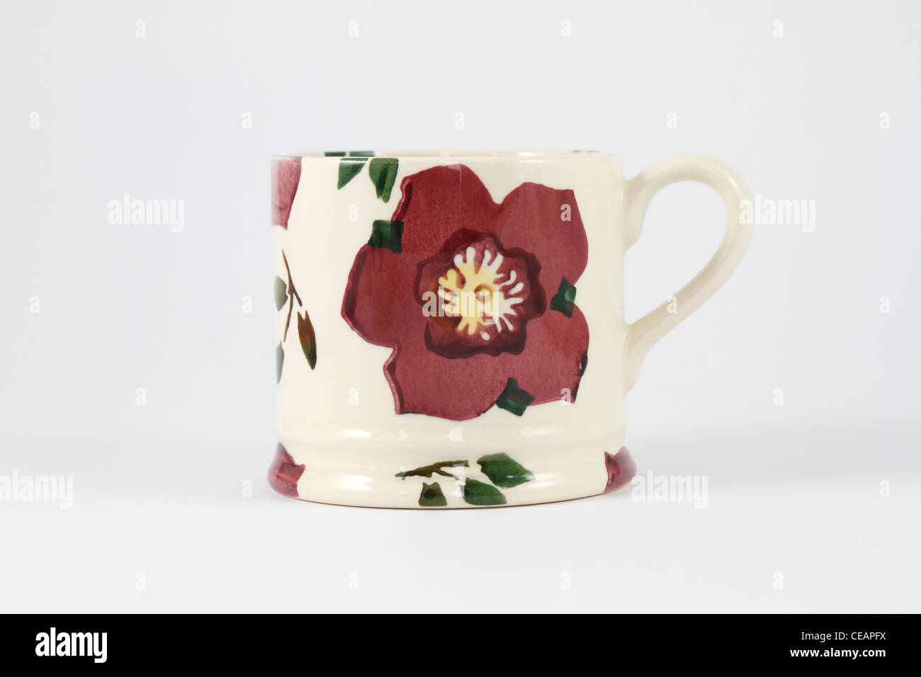 Emma Bridgewater Hellebore mug on white background Stock Photo Alamy