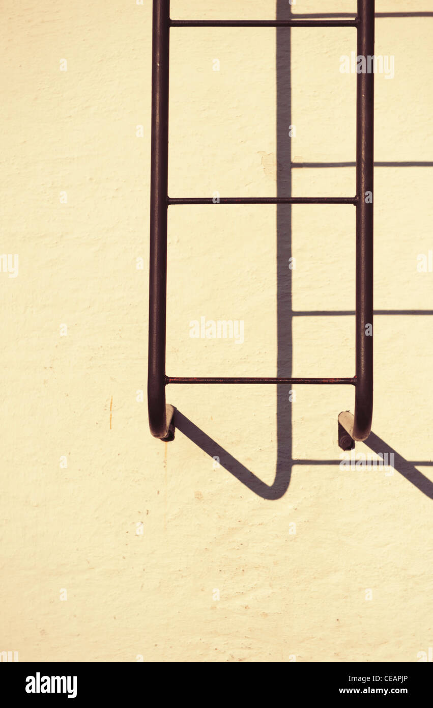 Fire Escape casting a shadow Stock Photo Alamy