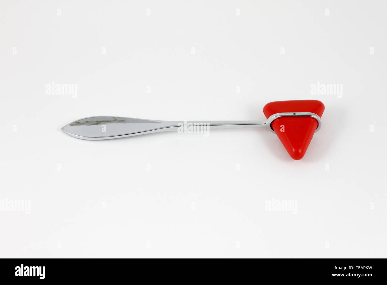 Medical reflex hammer on white background Stock Photo