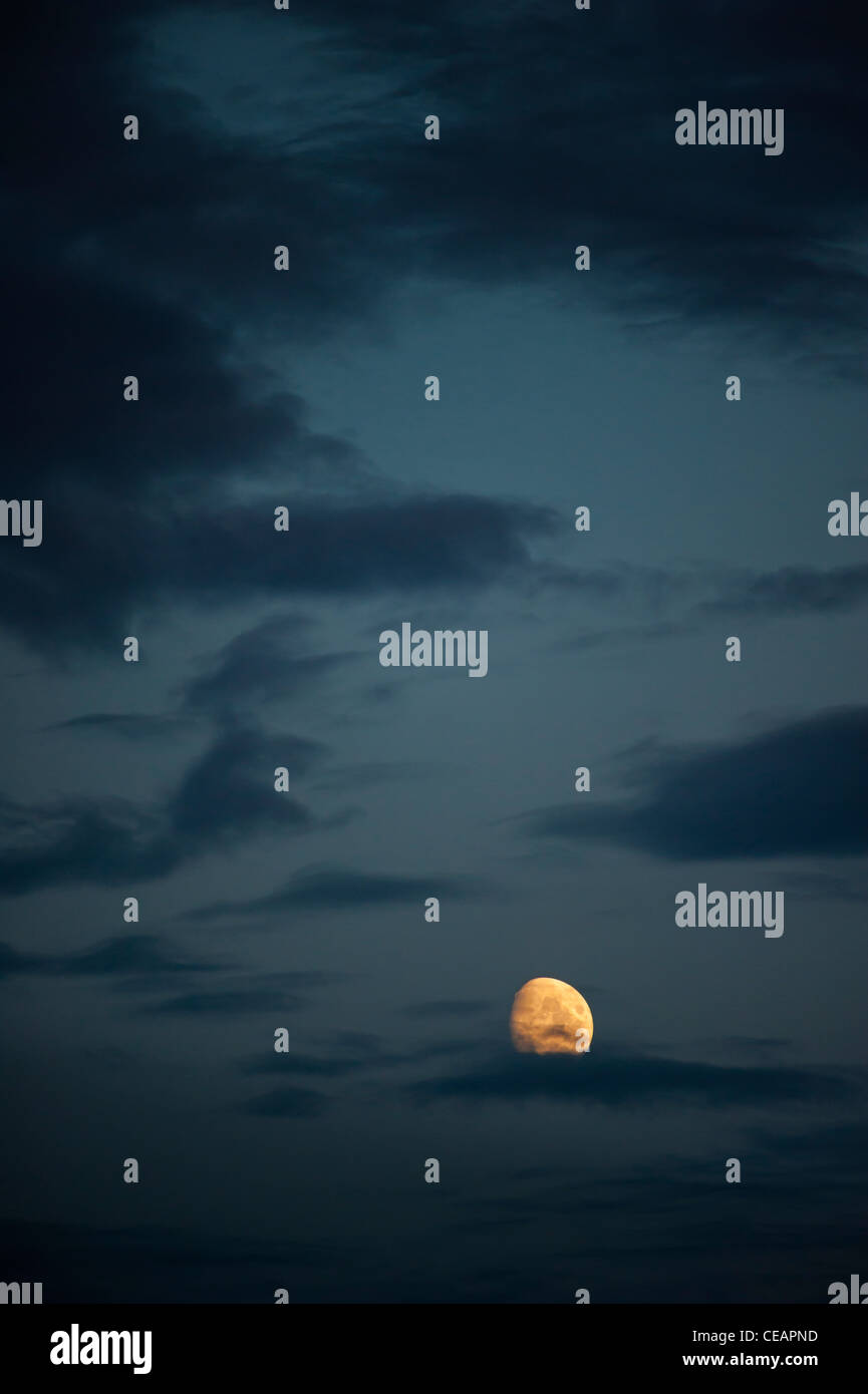 Moon and night sky Stock Photo