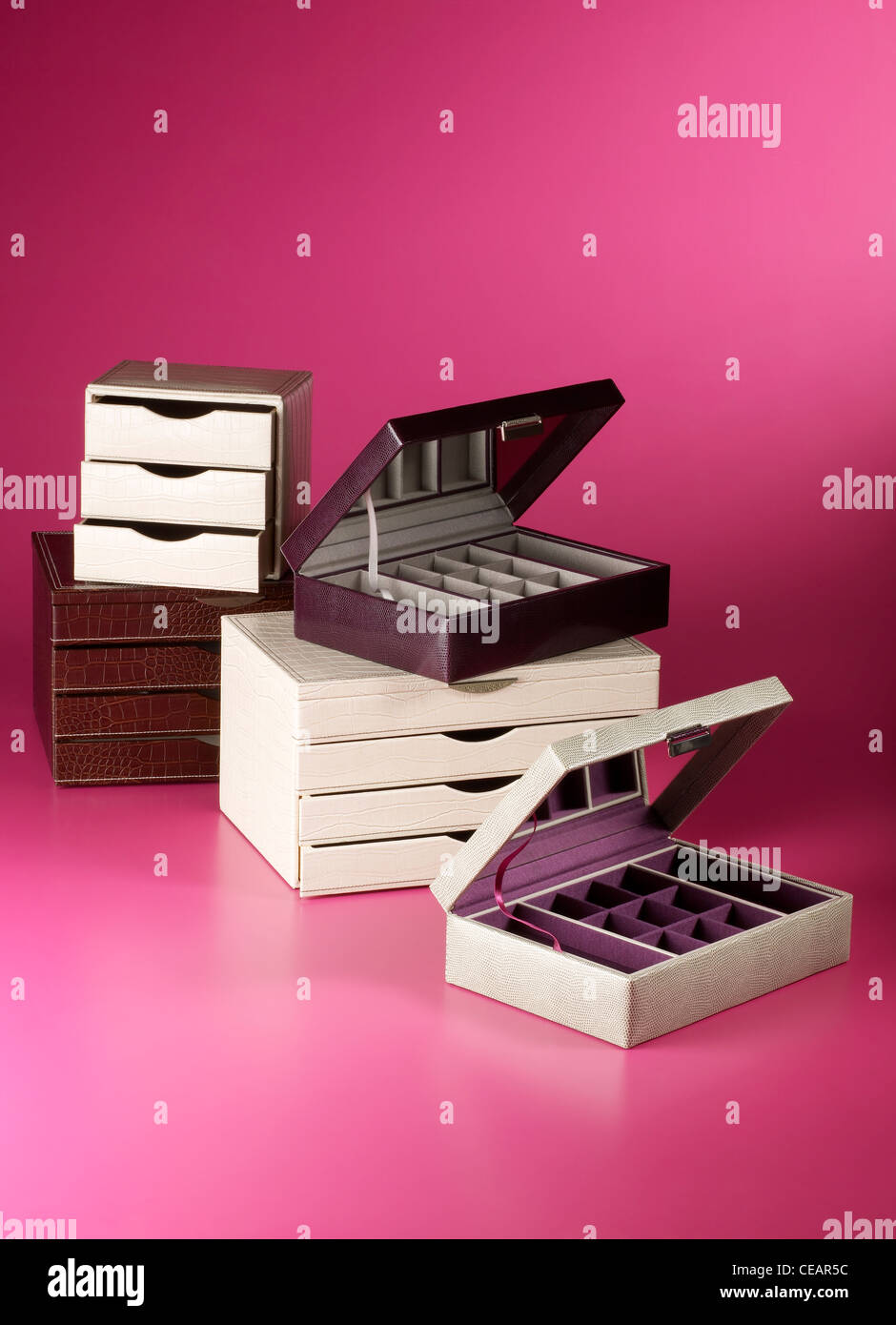 Pink boxes hi-res stock photography and images - Alamy