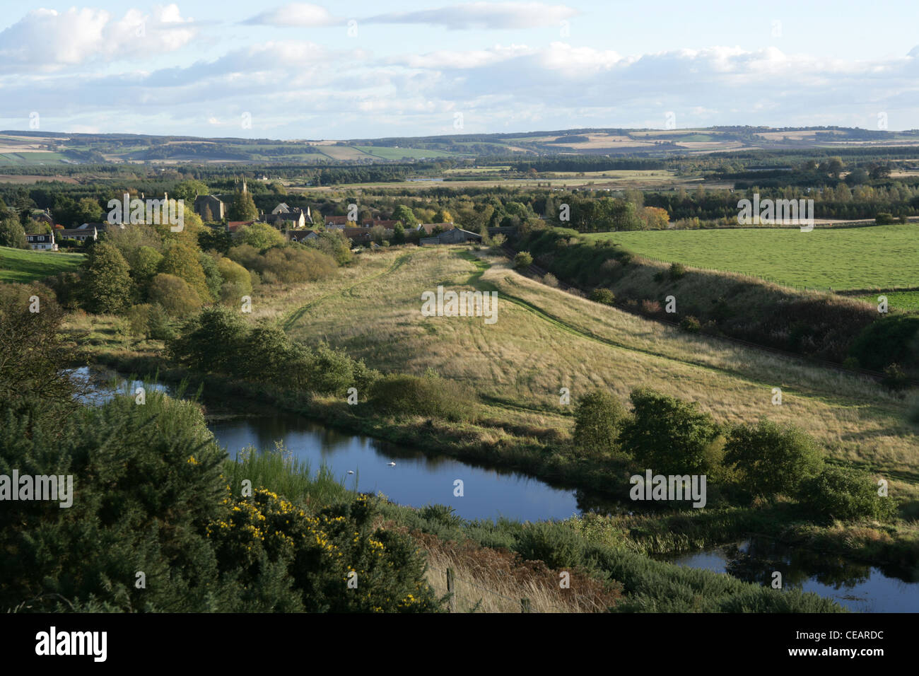 Looking towards the village of Collessie Fife Scotland Stock Photo Alamy