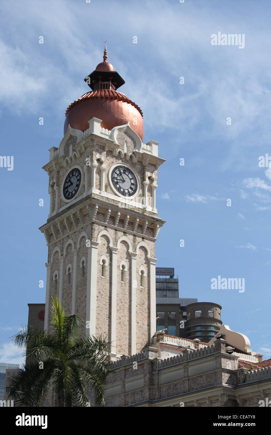 clock tower of historical Sultan Abdul Samad building, Kuala 