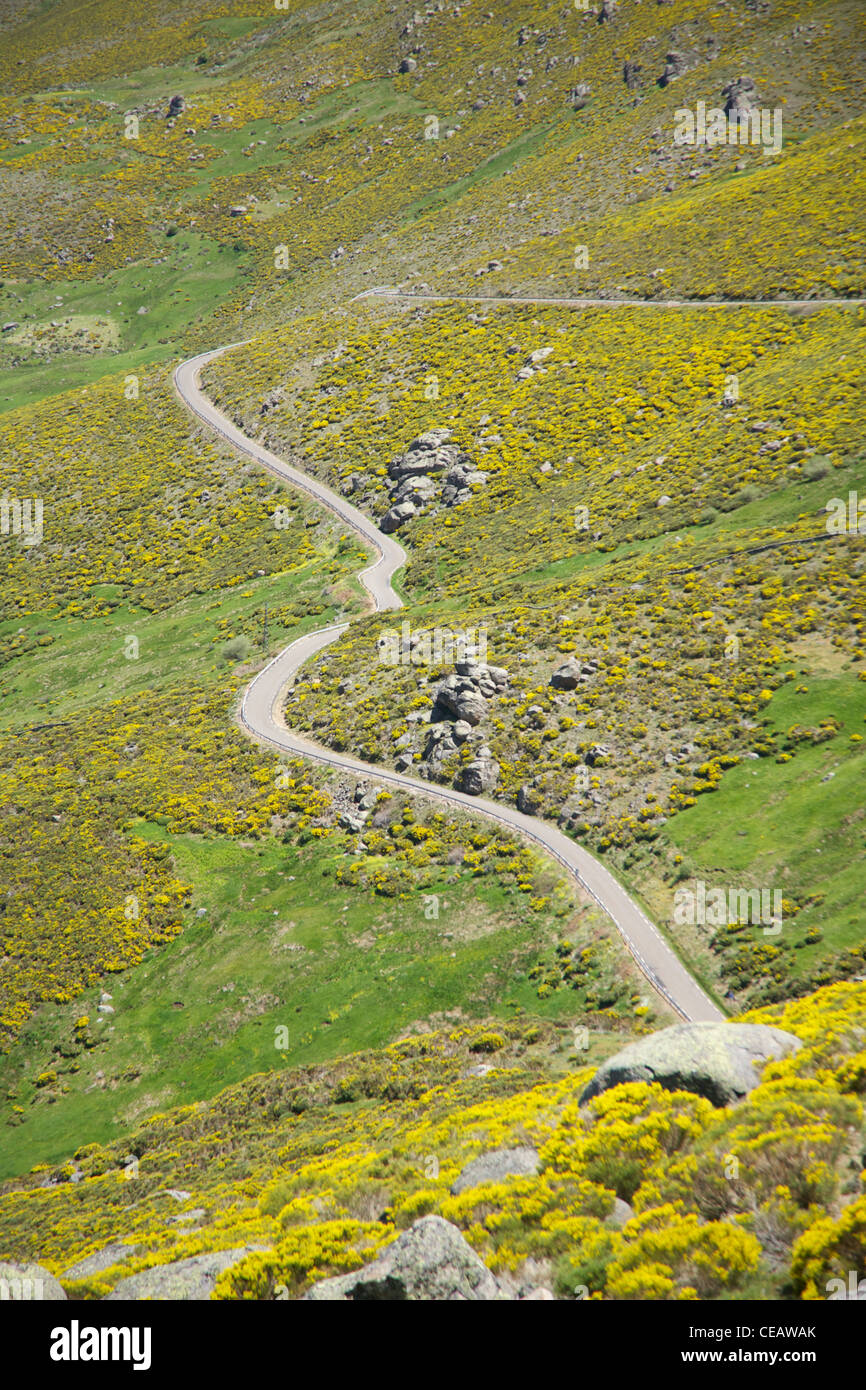 rural road at Gredos mountains in Avila Spain Stock Photo - Alamy