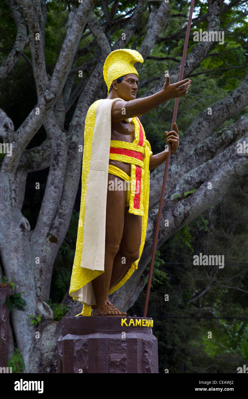 Statue of King Kamehameha. Hawi, Hawaii, The Big Island Stock Photo Alamy