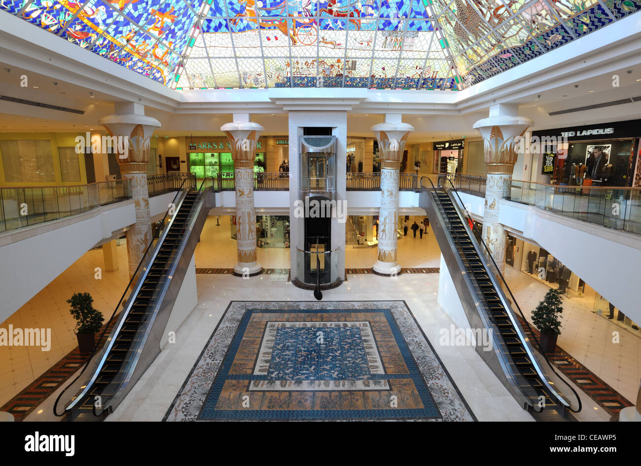 Egyptian style Wafi mall in Dubai, United Arab Emirates Stock Photo