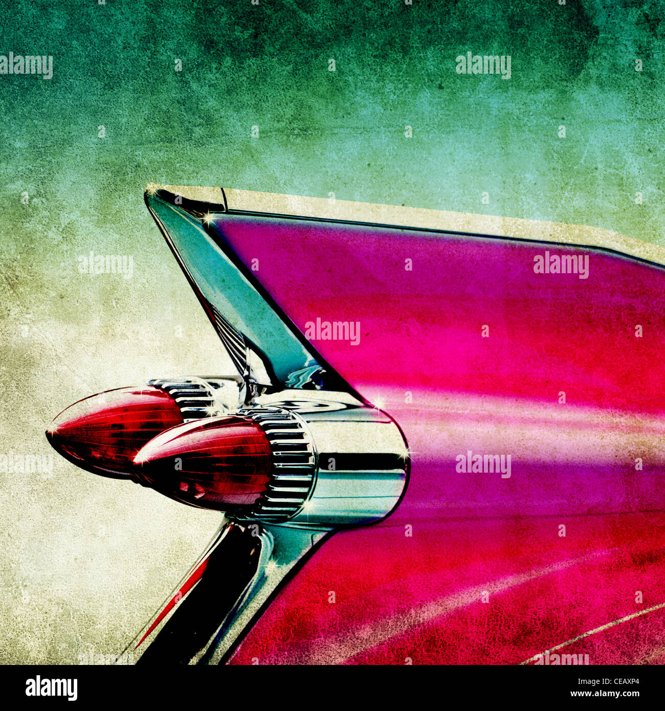 pink cadillac Stock Photo