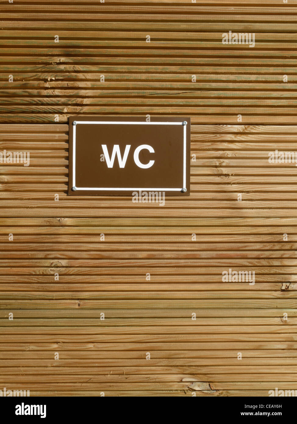 Portable, temporary individual toilet booth labelled "WC" as they are