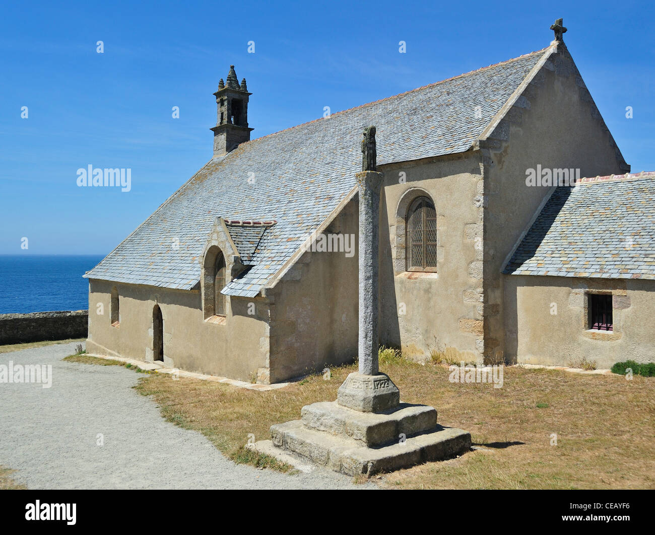 The chapel chapelle SaintThey at the Pointe du Van, ClédenCapSizun