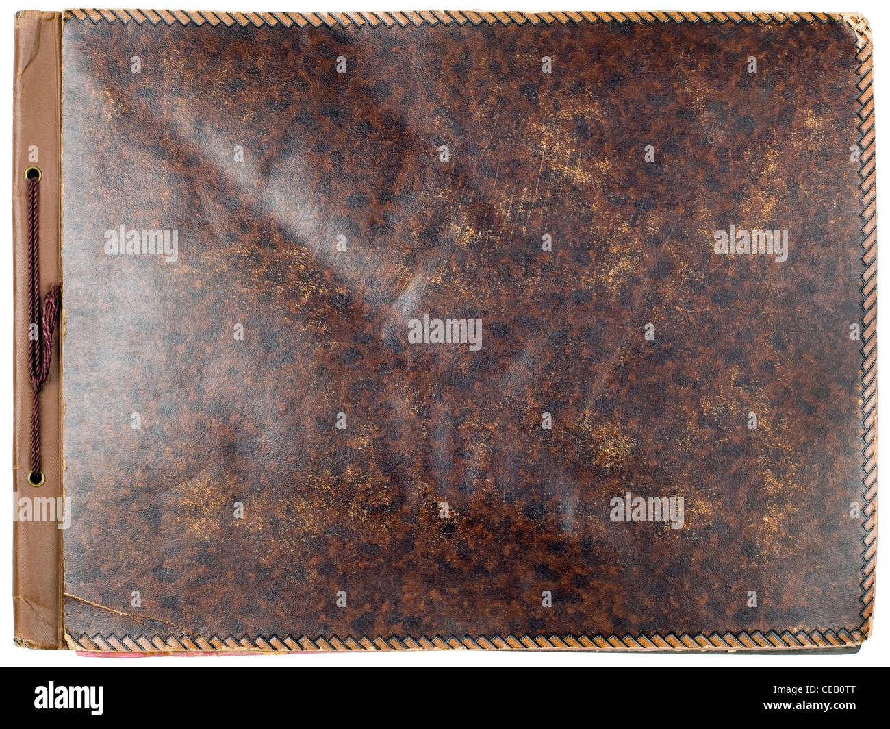 Old photo album leather cover isolated on white background Stock Photo ...