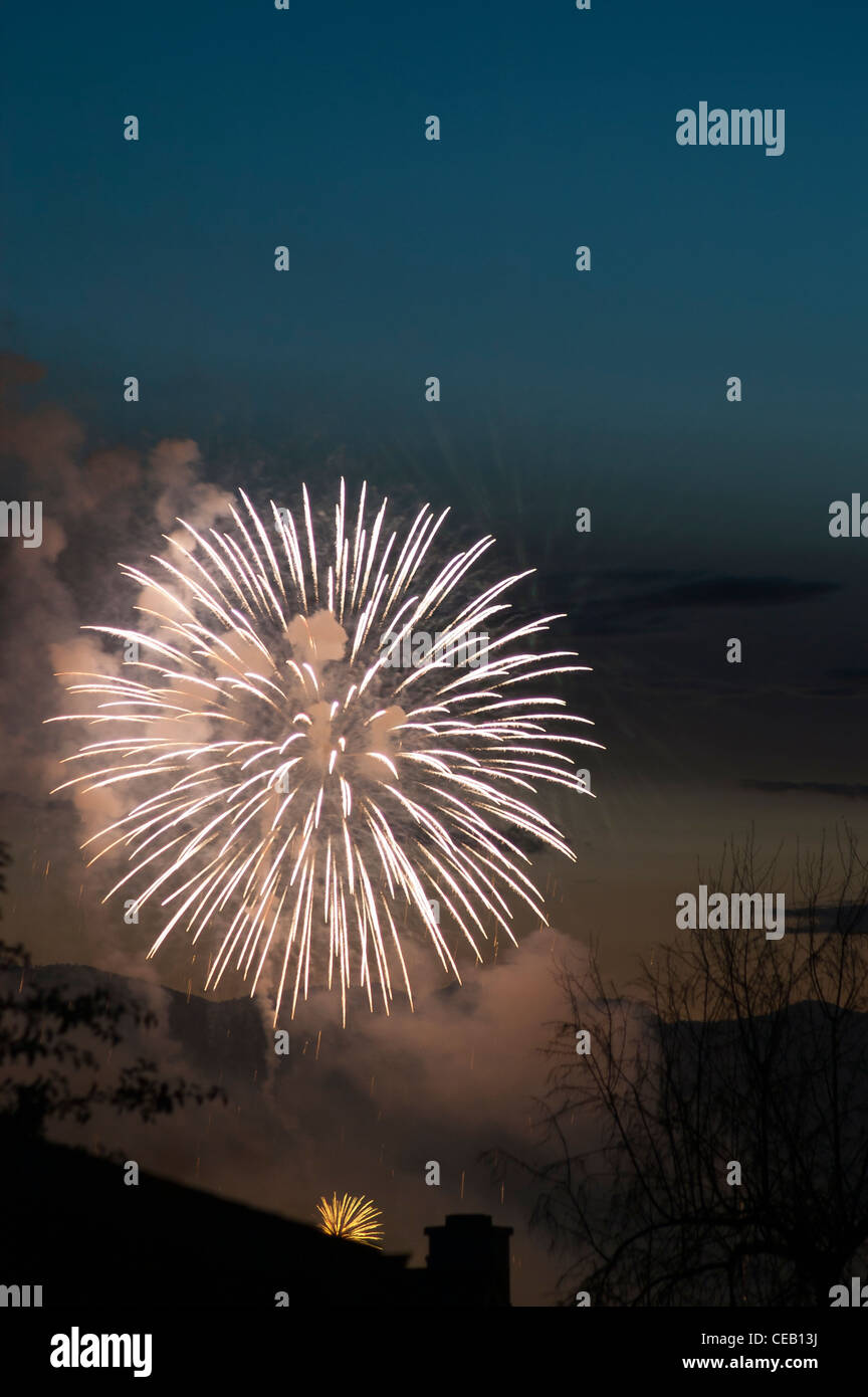 Fireworks over Missoula, Montana on the 4th of July Stock Photo Alamy