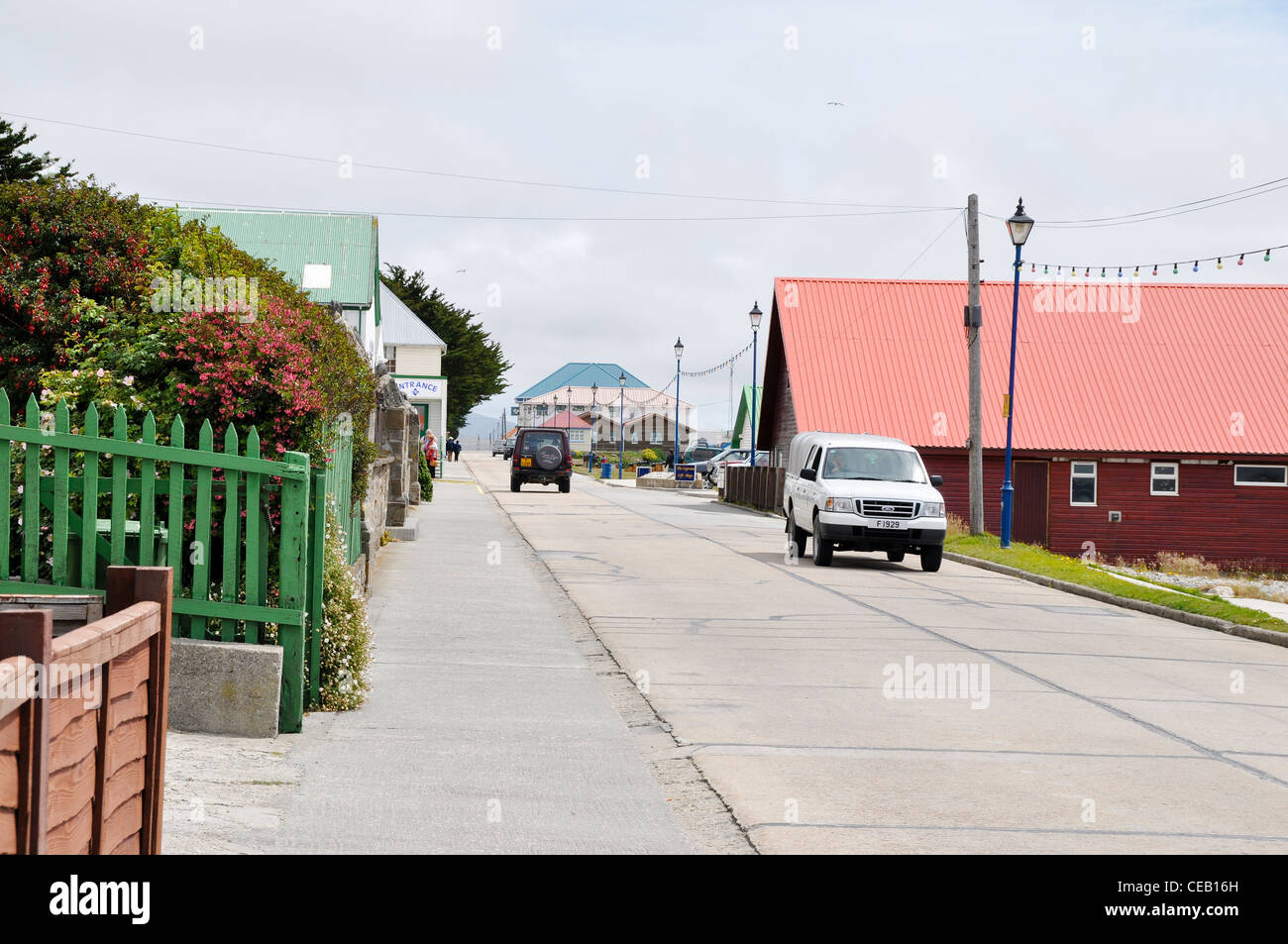 Ross Road Stanley Falkland Islands Stock Photo