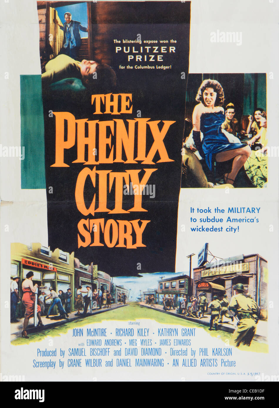 Poster showing the Phenix City Story Stock Photo