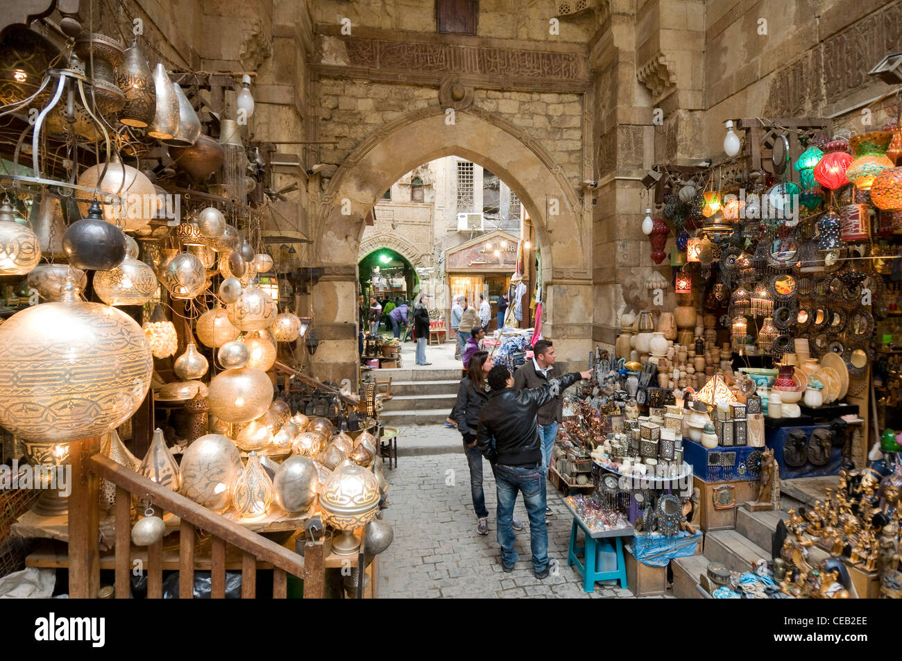 Khan El Khalili Market Cairo Egypt Stock Photo