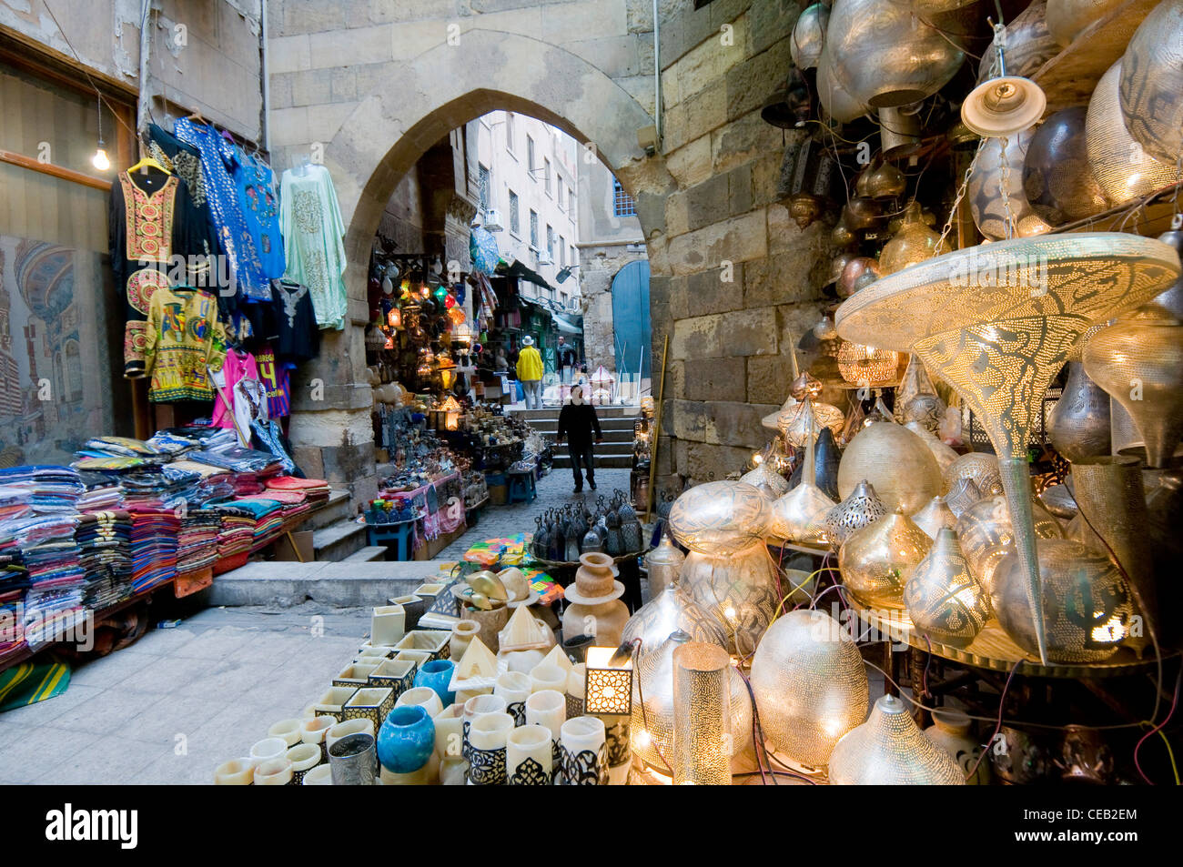 Khan El Khalili Market Cairo Egypt Stock Photo