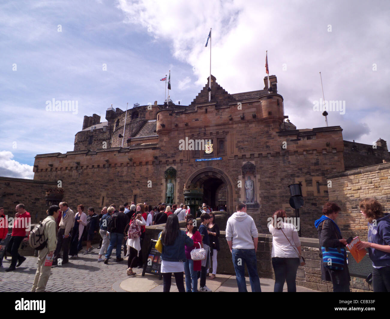 Edinburgh Castle. Edinburgh City Scotland, busy time for the city during the 2011 Festival Fringe Stock Photo
