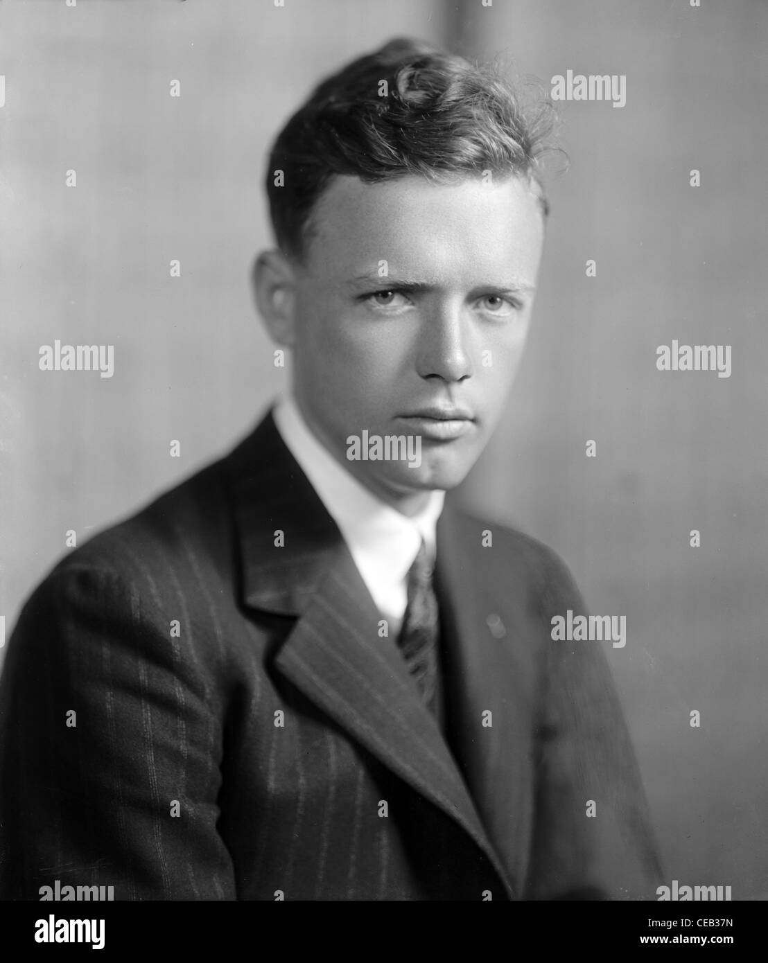 Charles Augustus Lindbergh was an American aviator, author, inventor, explorer, and social activist. Stock Photo