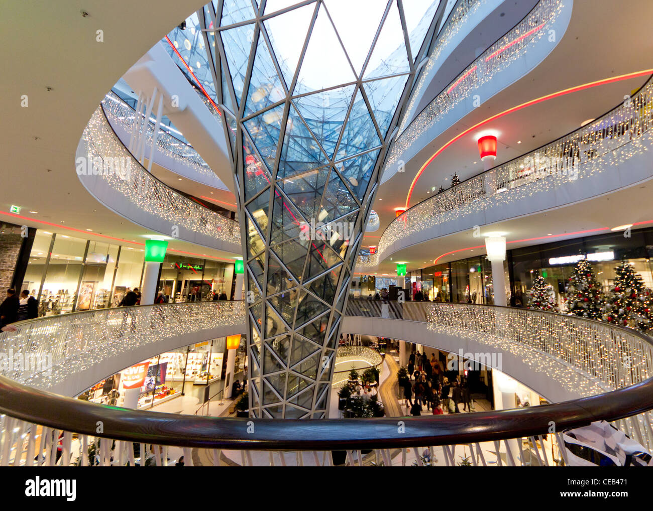 The interior of MyZeil Shopping Mall in Frankfurt Germany Stock Photo Alamy