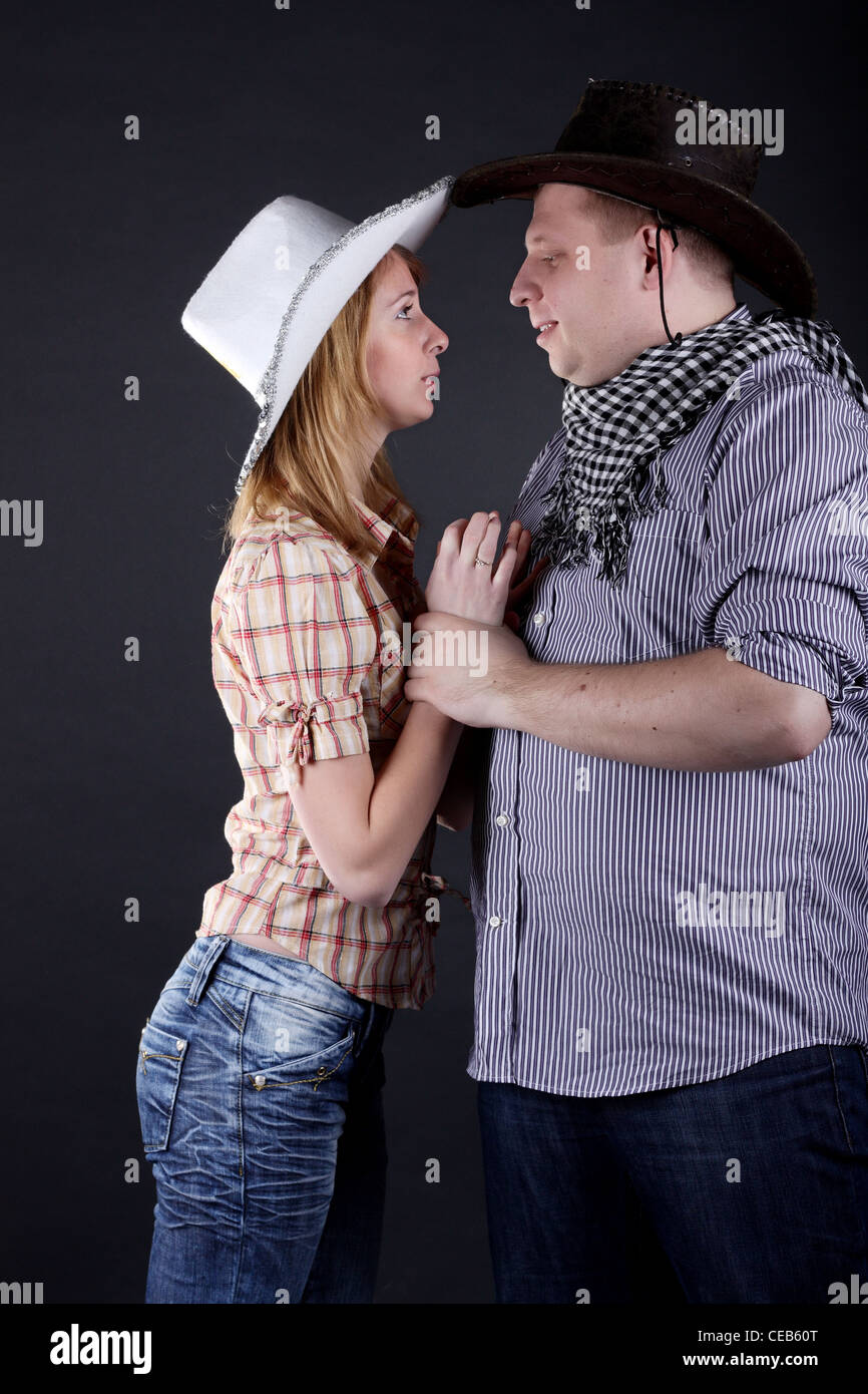 Young Lovely couple isolated on the white background Stock Photo - Alamy