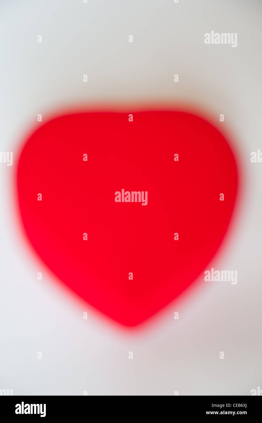 Red heart on white background Stock Photo - Alamy