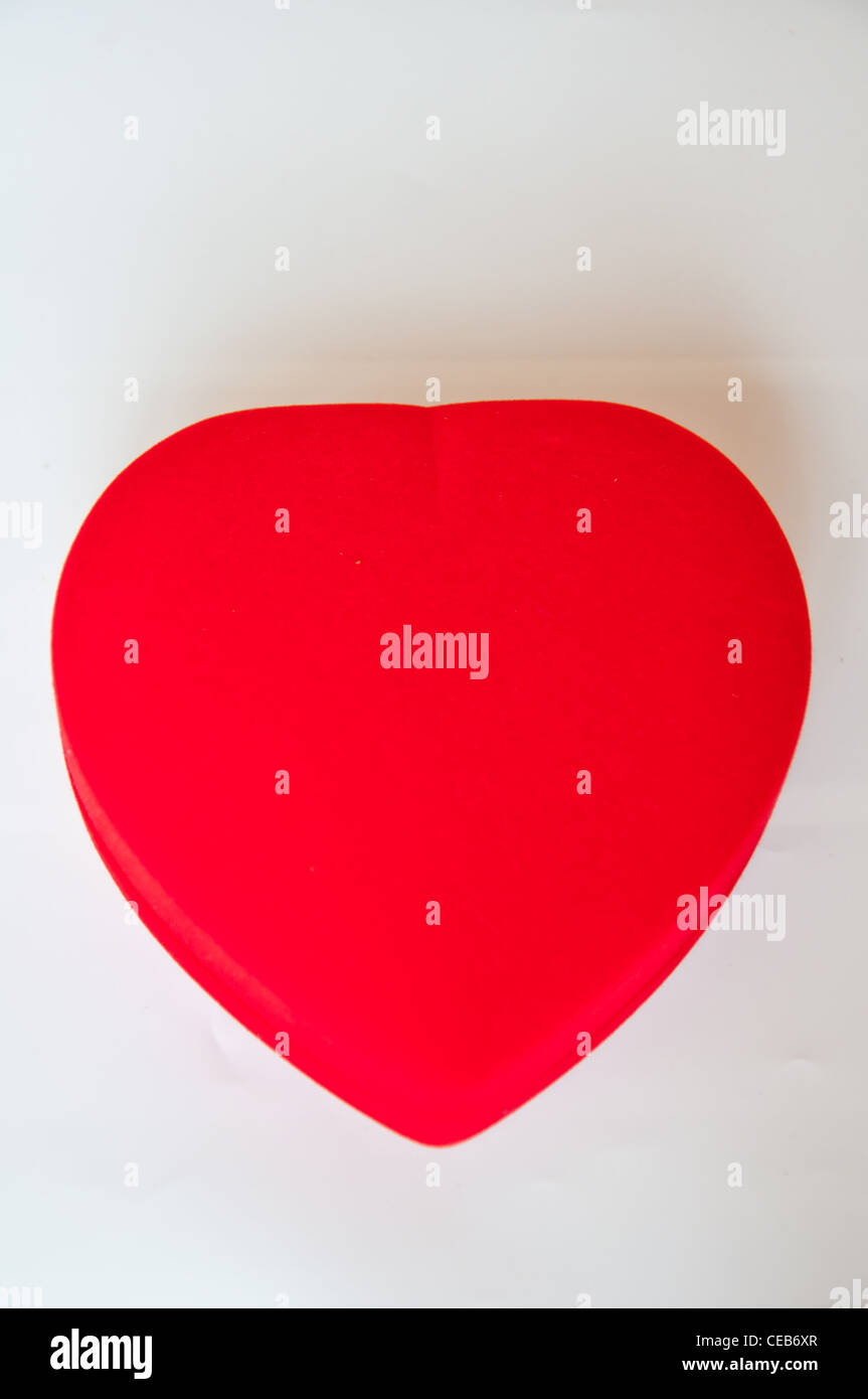 Red heart on white background Stock Photo - Alamy