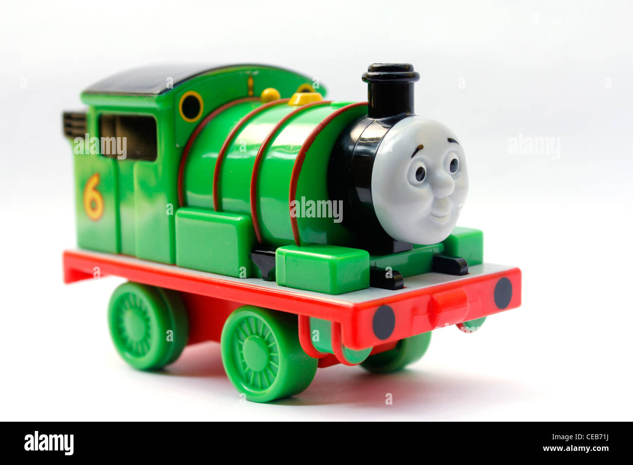 Percy, a character in the award winning television series; Thomas and friends. Stock Photo