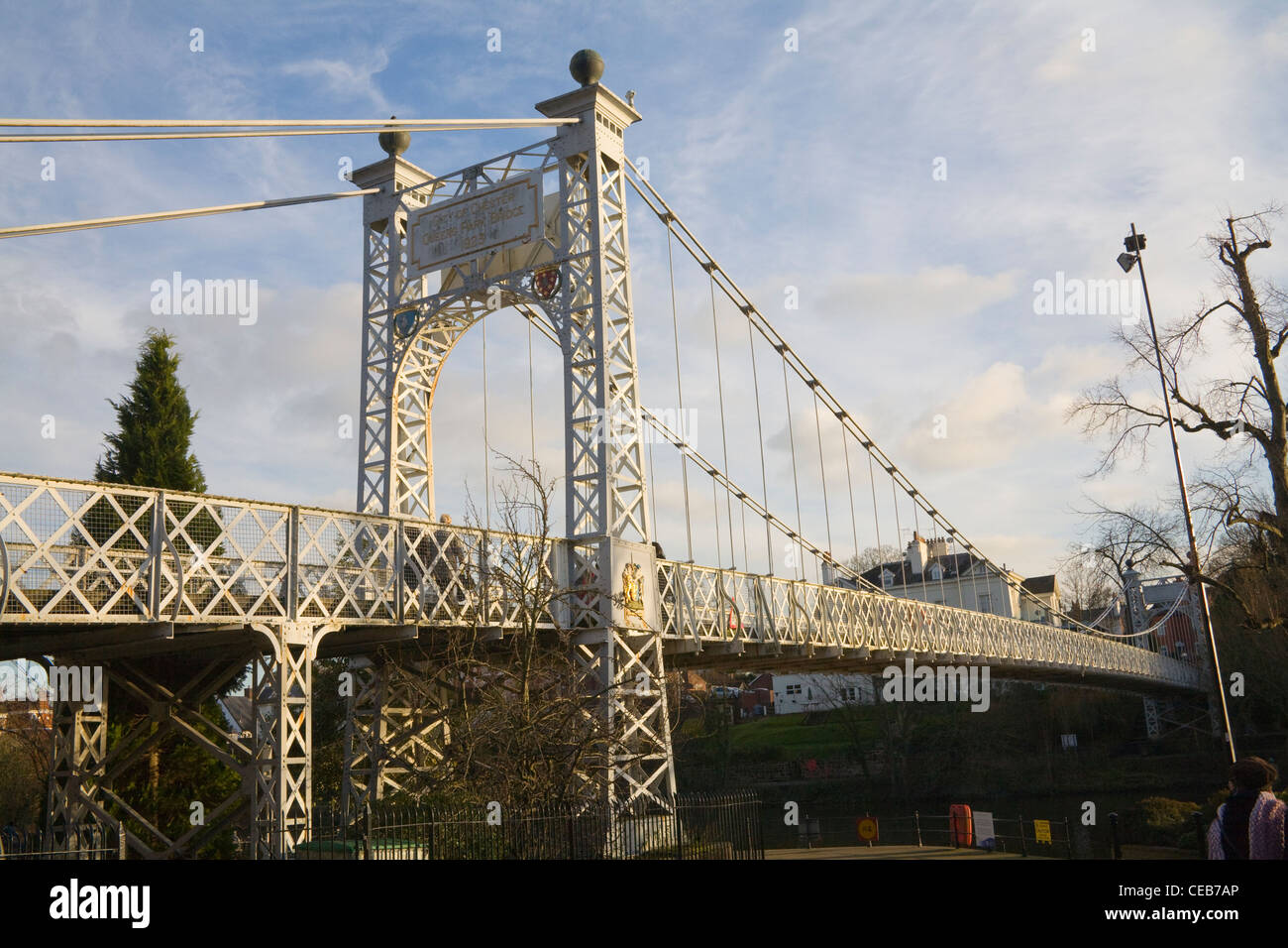 Suspension bridge over river dee hi-res stock photography and images ...
