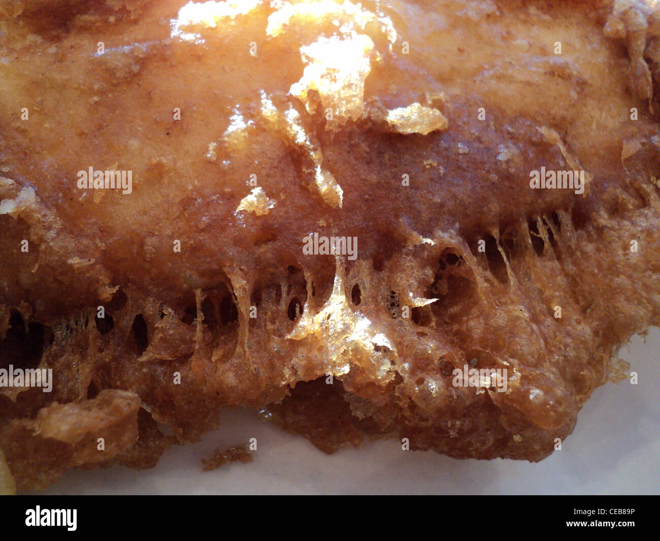 Battered Fried Fish Stock Photo