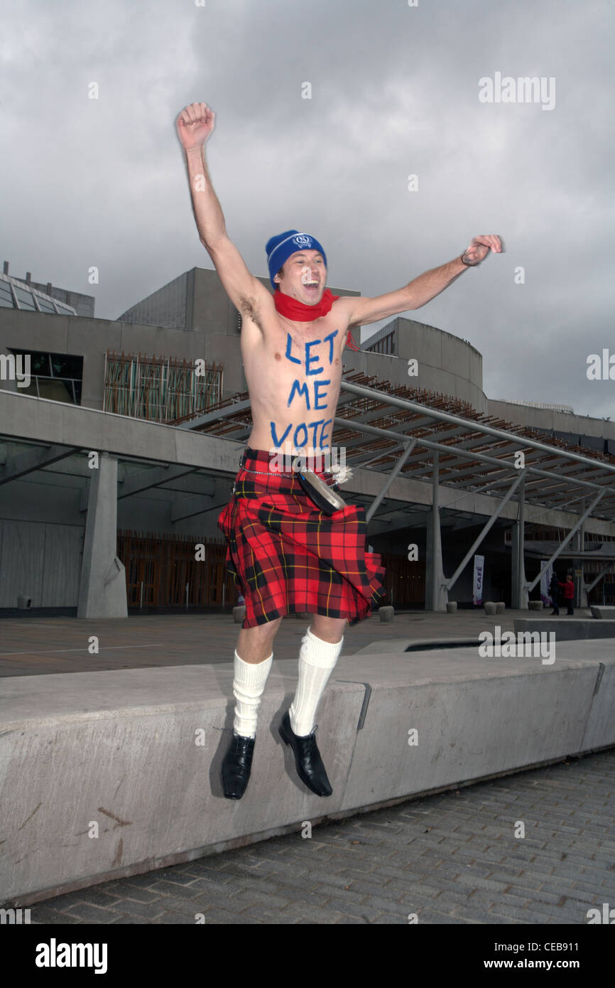 young scot wants to vote in independence referendum Stock Photo