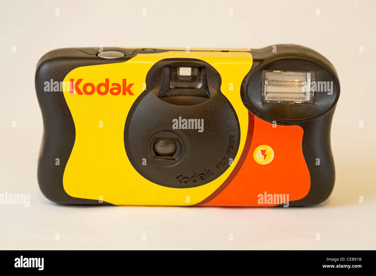 A Kodak disposable, point and shoot 35mm camera Stock Photo