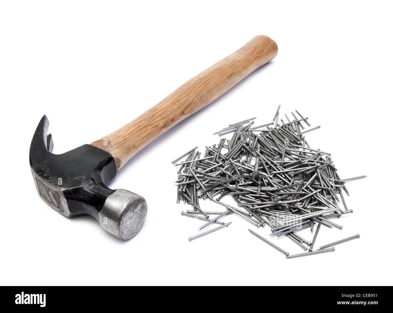 hammer and nails Stock Photo