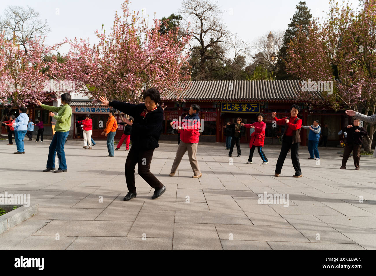 People Dancing Beihai Park Xicheng District Beijing China Asia People Dancing Beihai Park Xicheng District Beijing China Asia