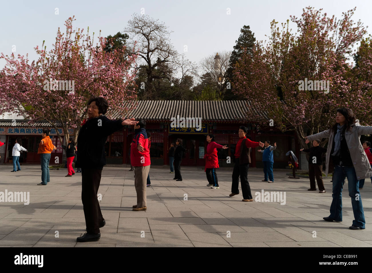 People Dancing Beihai Park Xicheng District Beijing China Asia People Dancing Beihai Park Xicheng District Beijing China Asia