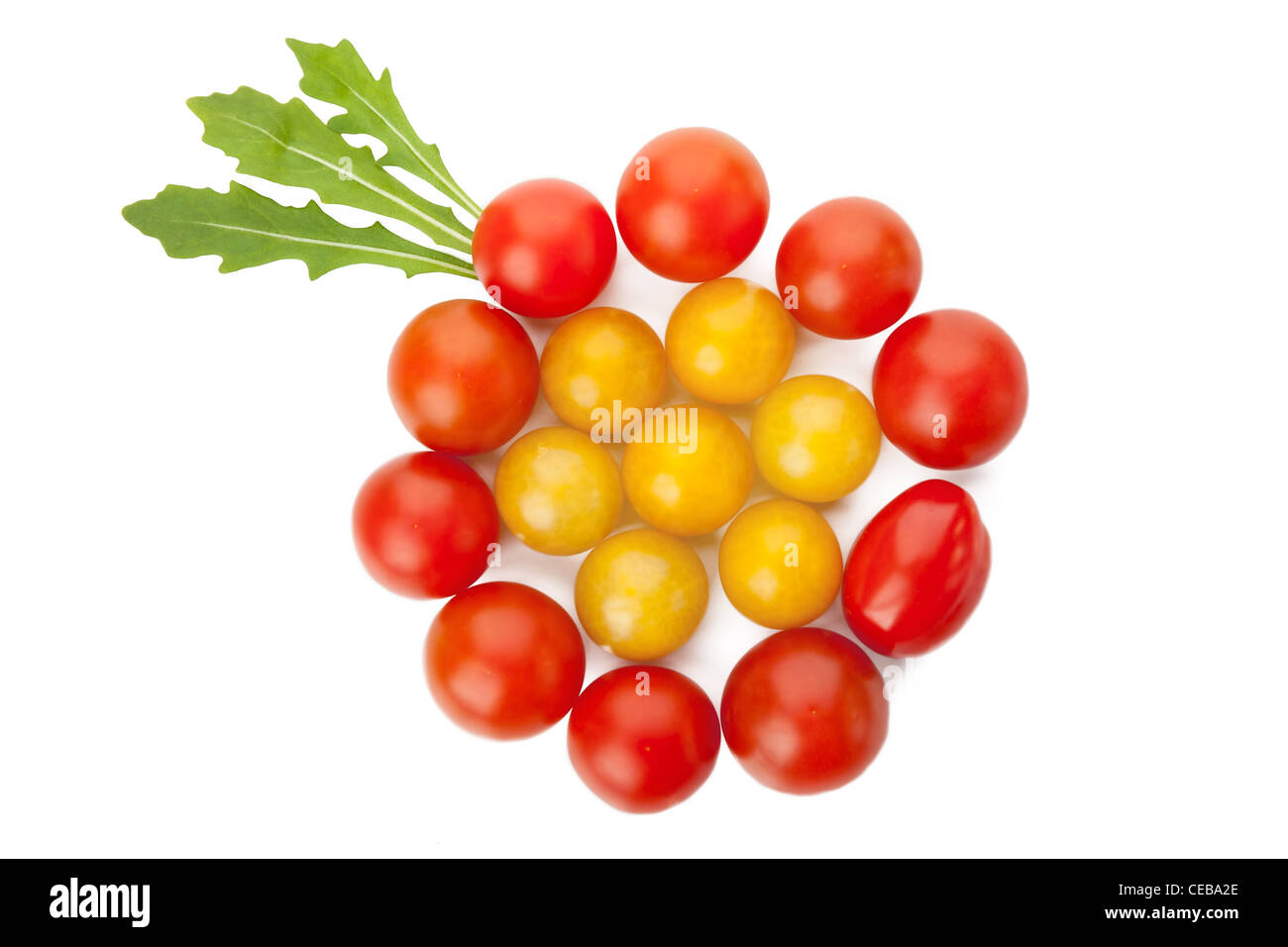 Multicolored cherry tomatoes isolated on white background Stock Photo ...