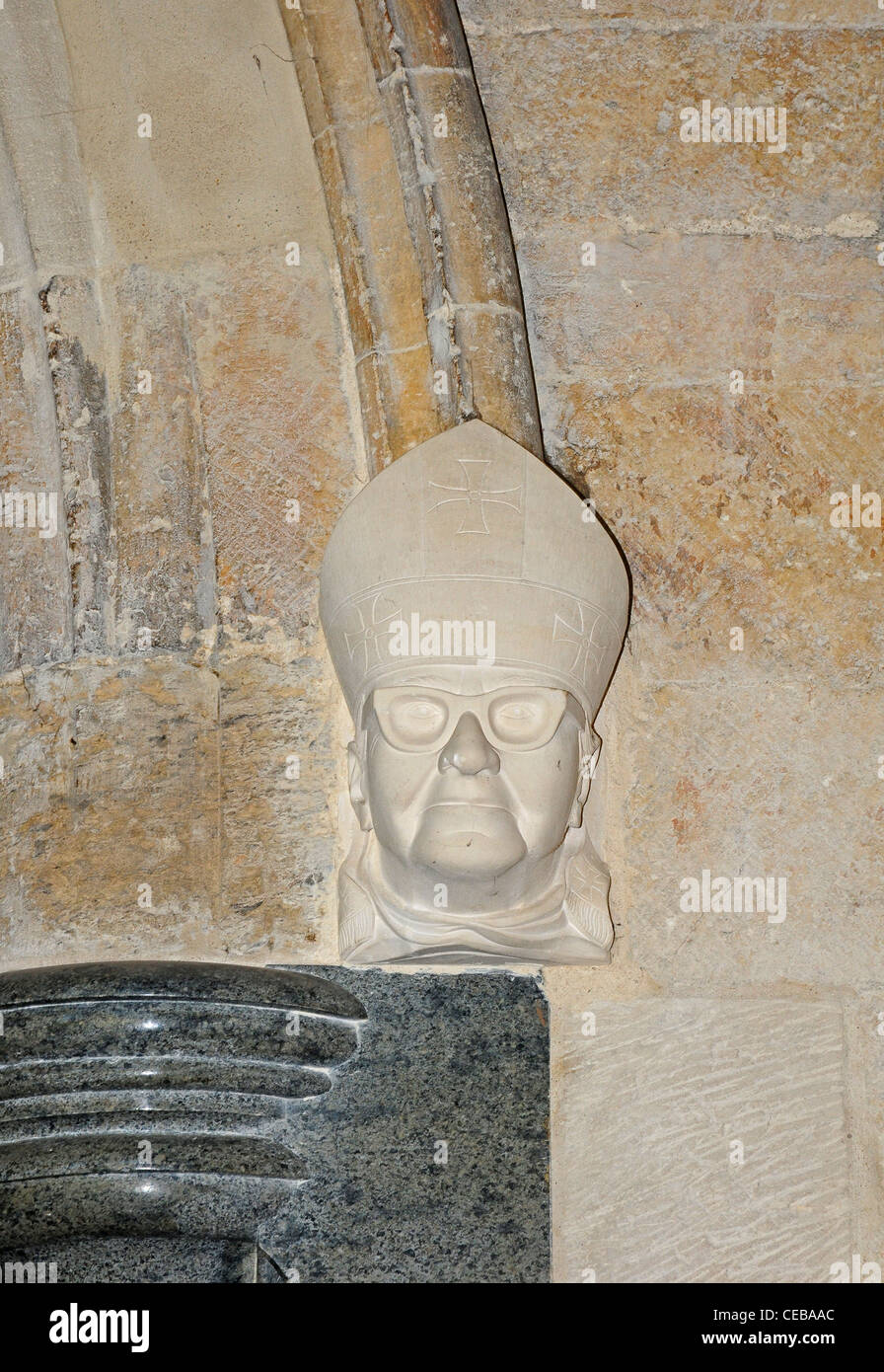 Sculpted Head Of Bishop Eric Kemp Bishop 1974 2001 Chichester Stock Photo Alamy