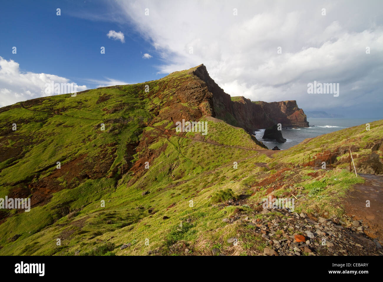Dramatic landscape on the island of Madeira, Portugal. Stock Photo