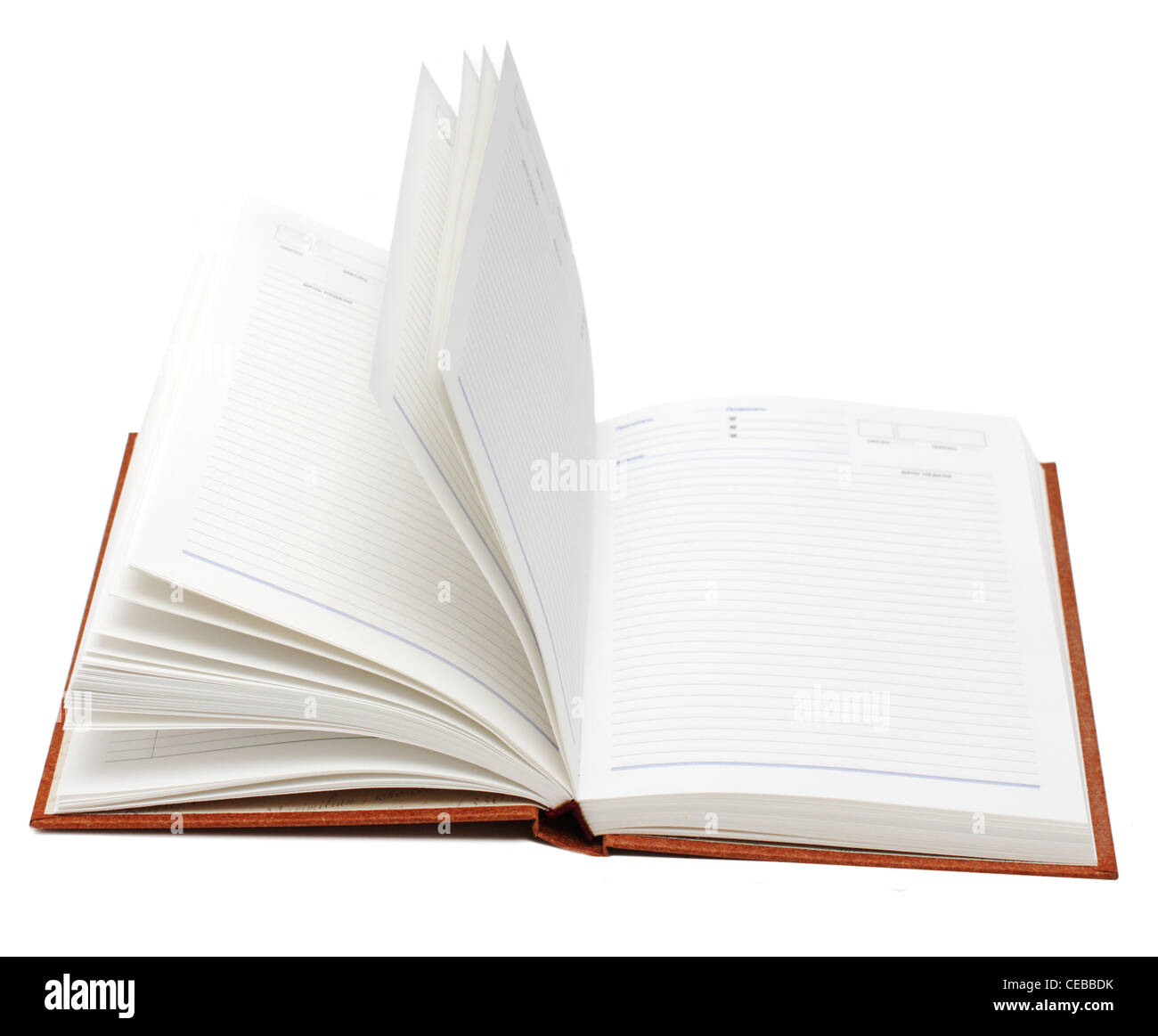 Isolated on white blank notebook Stock Photo - Alamy