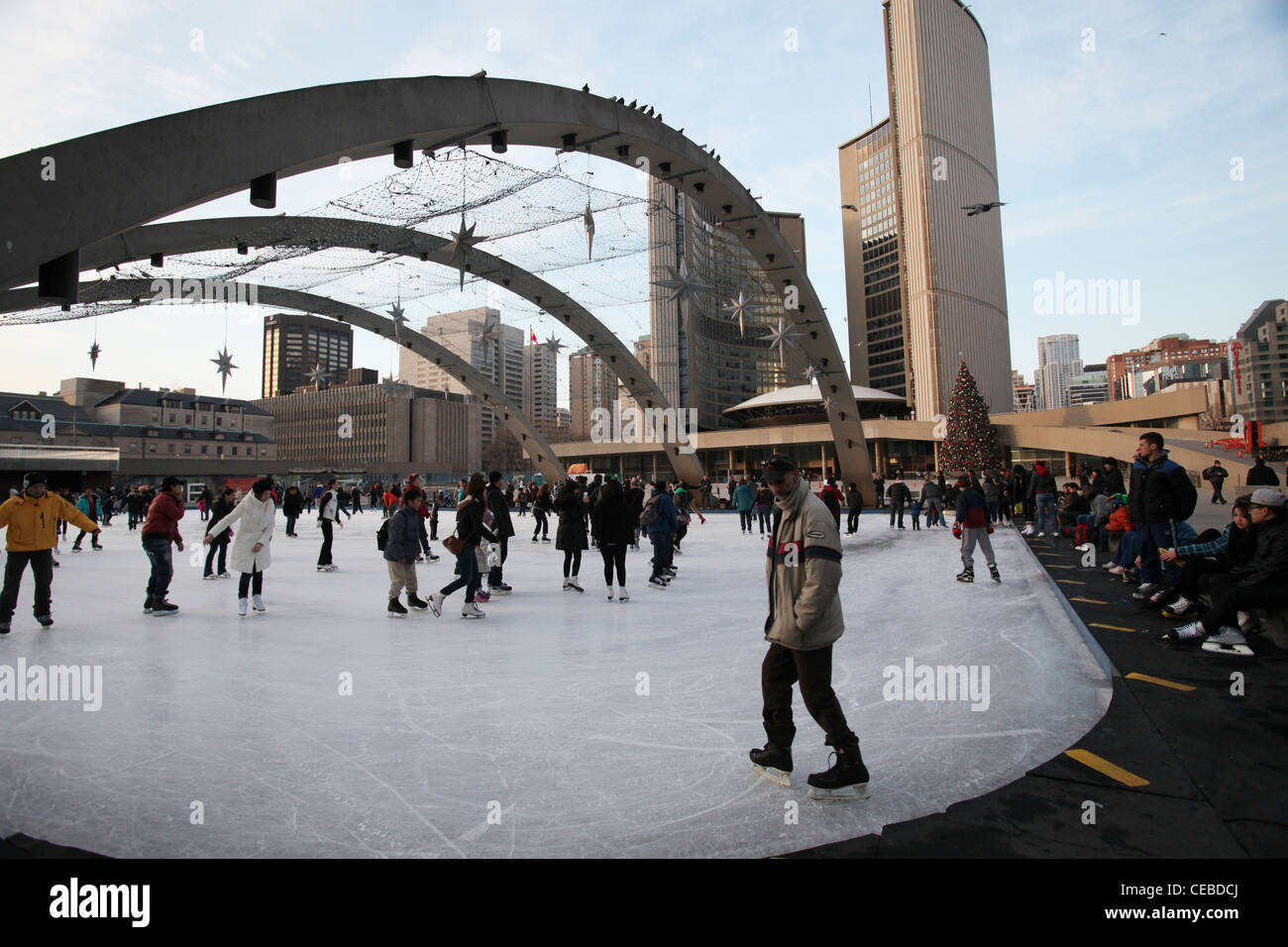 Ice skating toronto city hall hires stock photography and images Alamy