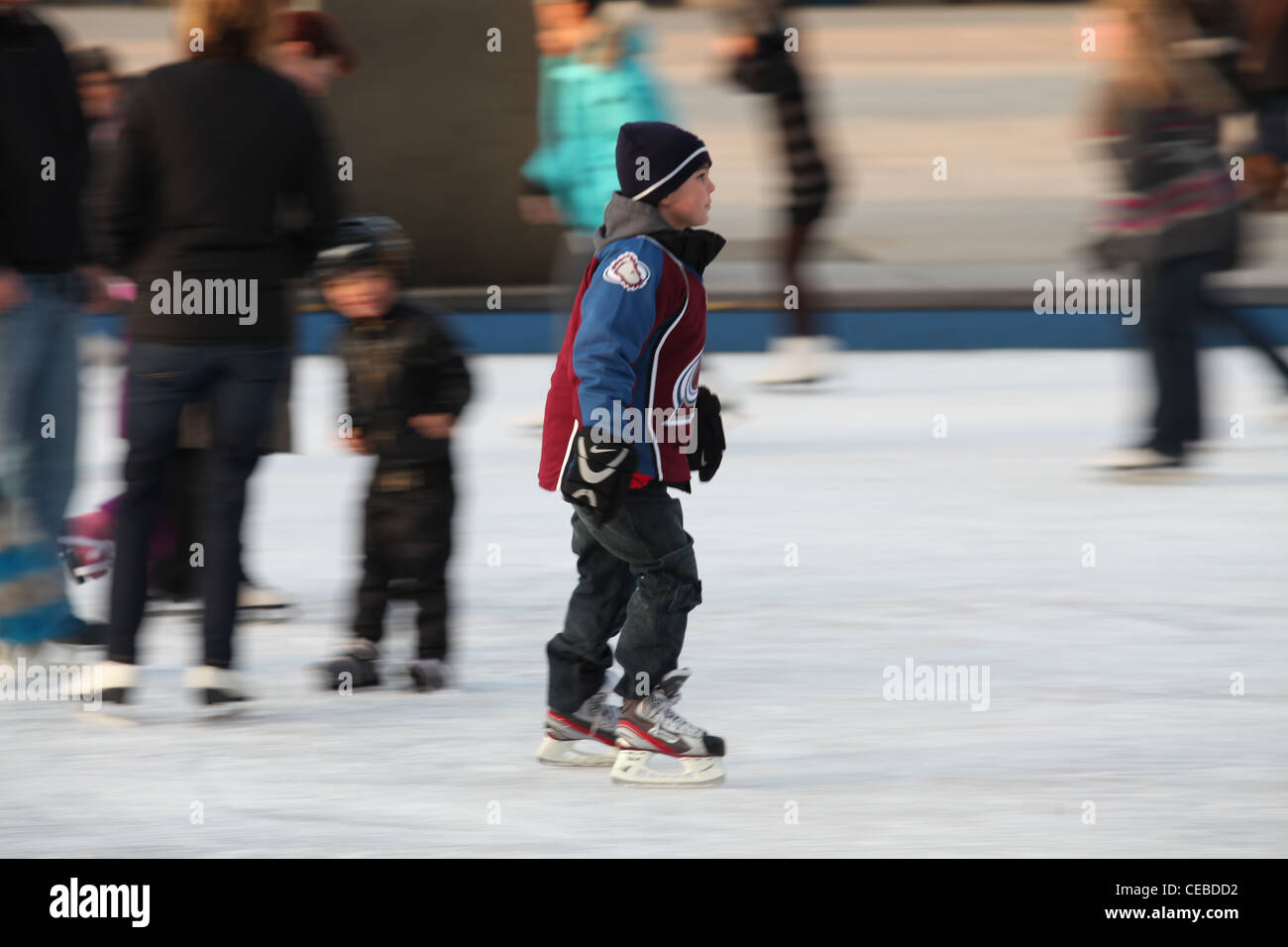 Ice skating in front of Toronto city hall, Ontario, Canada Stock Photo Alamy